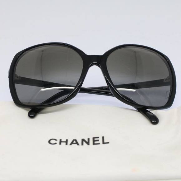 CHANEL Sunglasses Plastic Black CC Auth 53402 - Picture 11 of 11
